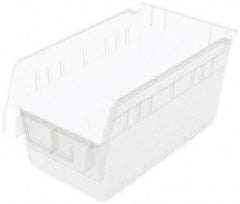 Akro-Mils - 11-5/8" Deep, Clear Polymer Hopper Shelf Bin - 6" High x 6-5/8" Wide x 11-5/8" Long - Strong Tooling