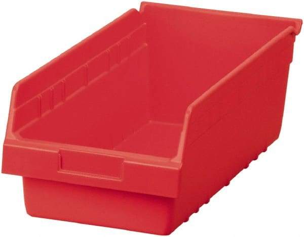 Akro-Mils - 17-7/8" Deep, Red Polymer Hopper Shelf Bin - 6" High x 8-3/8" Wide x 17-7/8" Long - Strong Tooling