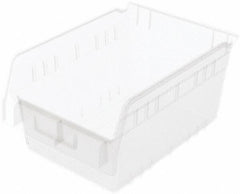 Akro-Mils - 11-5/8" Deep, Clear Polymer Hopper Shelf Bin - 6" High x 8-3/8" Wide x 11-5/8" Long - Strong Tooling