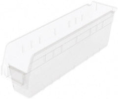 Akro-Mils - 17-7/8" Deep, Clear Polymer Hopper Shelf Bin - 6" High x 4-1/8" Wide x 17-7/8" Long - Strong Tooling