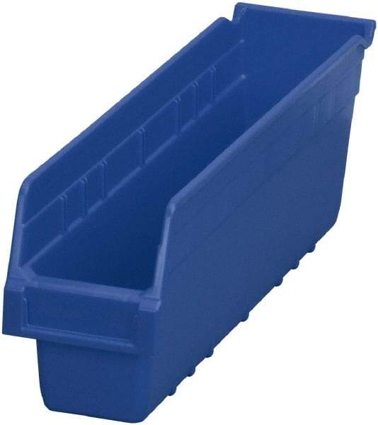 Akro-Mils - 17-7/8" Deep, Blue Polymer Hopper Shelf Bin - 6" High x 4-1/8" Wide x 17-7/8" Long - Strong Tooling