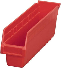 Akro-Mils - 17-7/8" Deep, Red Polymer Hopper Shelf Bin - 6" High x 4-1/8" Wide x 17-7/8" Long - Strong Tooling