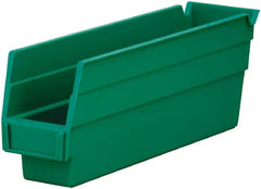 Akro-Mils - 54 Lb. Load Capacity, 11-5/8" Deep, Green Hopper Shelf Bin - 4" High x 2-3/4" Wide x 11-5/8" Long - Strong Tooling