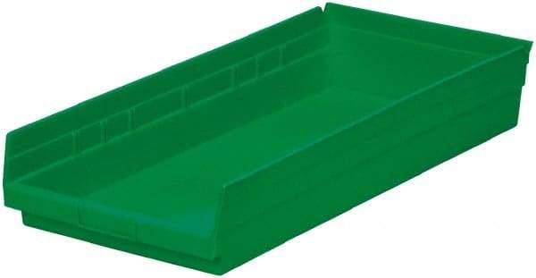 Akro-Mils - 513 Lb. Load Capacity, 23-5/8" Deep, Green Hopper Shelf Bin - 4" High x 11-1/8" Wide x 23-5/8" Long - Strong Tooling