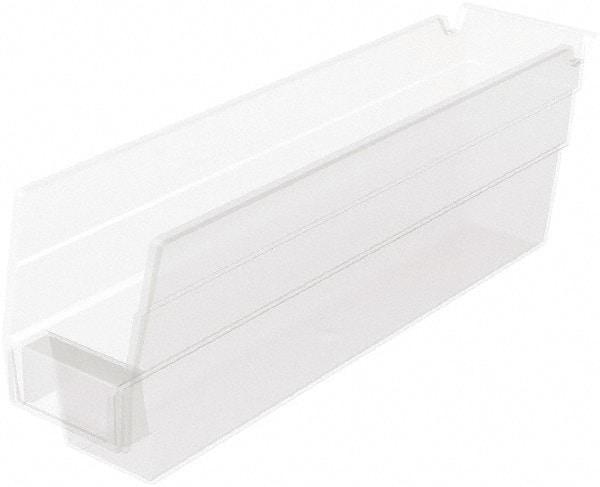 Akro-Mils - 54 Lb. Load Capacity, 11-5/8" Deep, Clear Hopper Shelf Bin - 4" High x 2-3/4" Wide x 11-5/8" Long - Strong Tooling