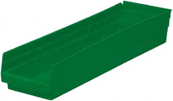 Akro-Mils - 321 Lb. Load Capacity, 23-5/8" Deep, Green Hopper Shelf Bin - 4" High x 6-5/8" Wide x 23-5/8" Long - Strong Tooling