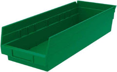 Akro-Mils - 176 Lb. Load Capacity, 17-7/8" Deep, Green Hopper Shelf Bin - 4" High x 6-5/8" Wide x 17-7/8" Long - Strong Tooling