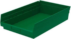 Akro-Mils - 292 Lb. Load Capacity, 17-7/8" Deep, Green Hopper Shelf Bin - 4" High x 11-1/8" Wide x 17-7/8" Long - Strong Tooling