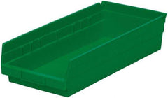 Akro-Mils - 214 Lb. Load Capacity, 17-7/8" Deep, Green Hopper Shelf Bin - 4" High x 8-3/8" Wide x 17-7/8" Long - Strong Tooling