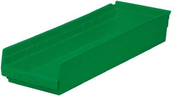 Akro-Mils - 346 Lb. Load Capacity, 23-5/8" Deep, Green Hopper Shelf Bin - 4" High x 8-3/8" Wide x 23-5/8" Long - Strong Tooling