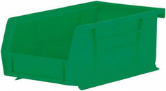 Akro-Mils - 10 Lb. Load Capacity, 7-3/8" Deep, Green Polymer Hopper Stacking Bin - 3" High x 4-1/8" Wide x 7-3/8" Long - Strong Tooling