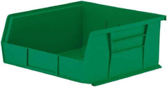 Akro-Mils - 50 Lb. Load Capacity, 10-7/8" Deep, Green Polymer Hopper Stacking Bin - 5" High x 11" Wide x 10-7/8" Long - Strong Tooling