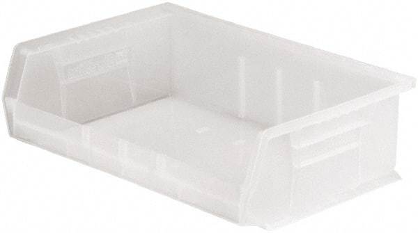 Akro-Mils - 60 Lb. Load Capacity, 10-7/8" Deep, Clear Polymer Hopper Stacking Bin - 5" High x 16-1/2" Wide x 10-7/8" Long - Strong Tooling