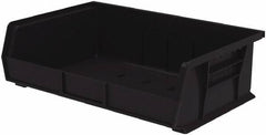 Akro-Mils - 60 Lb. Load Capacity, 10-7/8" Deep, Black Polymer Hopper Stacking Bin - 5" High x 16-1/2" Wide x 10-7/8" Long - Strong Tooling