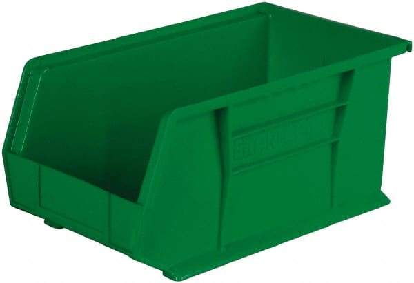 Akro-Mils - 60 Lb. Load Capacity, 14-3/4" Deep, Green Polymer Hopper Stacking Bin - 7" High x 8-1/4" Wide x 14-3/4" Long - Strong Tooling