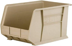 Akro-Mils - 60 Lb. Load Capacity, 18" Deep, Gray Polymer Hopper Stacking Bin - 10" High x 11" Wide x 18" Long - Strong Tooling