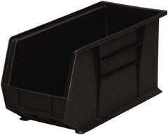 Akro-Mils - 60 Lb. Load Capacity, 18" Deep, Black Polymer Hopper Stacking Bin - 9" High x 8-1/4" Wide x 18" Long - Strong Tooling