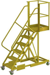 TRI-ARC - 102" 6 Step Configurable Cantilever Ladder - Supported, 300 Lb Capacity, 60" Platform Height, 30" Base Width x 72" Base Depth, Serrated - Strong Tooling