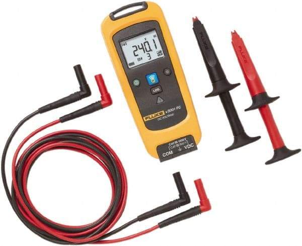 Fluke - 6 VDC to 1,000 VDC, Voltage Tester - LCD Display, +/-0.09 (up to 1,000 V), 0.15 (1,000 V)% Basic DC Accuracy, AA Power Supply - Strong Tooling