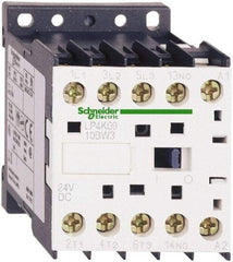 Schneider Electric - 3 Pole, 24 Coil VDC, 6 Amp at 440 VAC, Nonreversible IEC Contactor - BS 5424, CSA, IEC 60947, NF C 63-110, RoHS Compliant, UL Listed, VDE 0660 - Strong Tooling