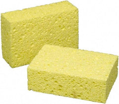 Ability One - 5-3/4" Long x 1-3/4" Wide x 1" Thick Scouring Sponge - Non-Abrasive, Yellow - Strong Tooling