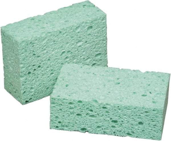 Ability One - 5-3/4" Long x 1-3/4" Wide x 1" Thick Scouring Sponge - Non-Abrasive, Green - Strong Tooling