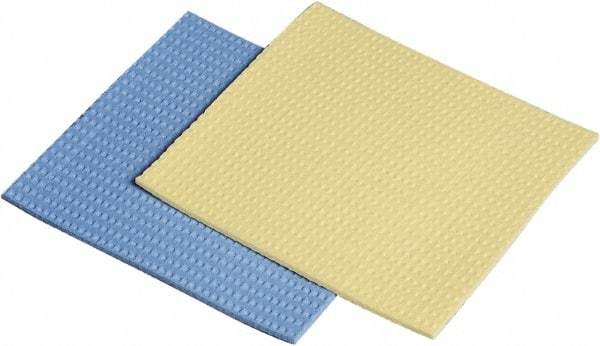 Ability One - 5" Long x 1/2" Wide x 1" Thick Scouring Sponge - Nonabrasive, Blue/Yellow - Strong Tooling