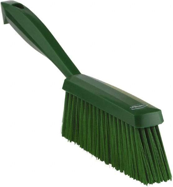 Vikan - 14" OAL, Polyester Staple Set Bench Brush - 2" Bristle Length, 6-3/8" Long Head, Green - Strong Tooling