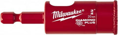 Milwaukee Tool - 3/4" Diam, 1-1/2" Cutting Depth, Hole Saw - Diamond Grit Saw, Continuous Edge - Strong Tooling