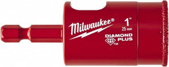 Milwaukee Tool - 1" Diam, 1-1/2" Cutting Depth, Hole Saw - Diamond Grit Saw, Continuous Edge - Strong Tooling