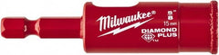 Milwaukee Tool - 5/8" Diam, 1-1/2" Cutting Depth, Hole Saw - Diamond Grit Saw, Continuous Edge - Strong Tooling