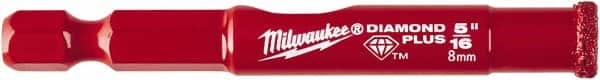 Milwaukee Tool - 5/16" Diam, 1-1/2" Cutting Depth, Hole Saw - Diamond Grit Saw, Continuous Edge - Strong Tooling