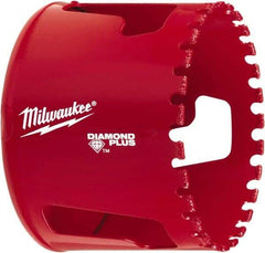 Milwaukee Tool - 2-1/2" Diam, 1-1/2" Cutting Depth, Hole Saw - Diamond Grit Saw, Continuous Edge - Strong Tooling