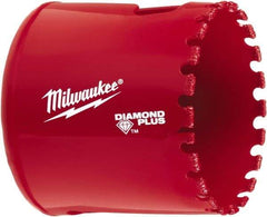 Milwaukee Tool - 2" Diam, 1-1/2" Cutting Depth, Hole Saw - Diamond Grit Saw, Continuous Edge - Strong Tooling