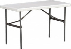 Ability One - 24" Long x 48" Wide x 29" High, Rectangular Folding Table - Platinum - Strong Tooling