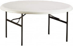 Ability One - 60" Wide x 29" High x 60" Diam, Round Folding Table - Platinum - Strong Tooling