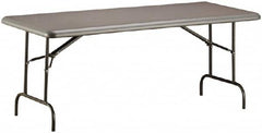 Ability One - 72" Long x 30" Wide x 29" High, Rectangular Folding Table - Charcoal - Strong Tooling