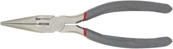 Clauss - 8" OAL, 2-7/8" Jaw Length x 7/8" Jaw Width, Long Nose Side Cutting Needle Nose Pliers - Needle Nose Jaw, Standard Head, Comfort Grip Handles - Strong Tooling