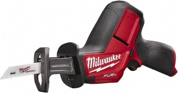 Milwaukee Tool - 12V, 0 to 3,000 SPM, Cordless Reciprocating Saw - 5/8" Stroke Length, 12" Saw Length, Lithium-Ion Batteries Not Included - Strong Tooling