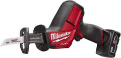 Milwaukee Tool - 12V, 0 to 3,000 SPM, Cordless Reciprocating Saw - 5/8" Stroke Length, 12" Saw Length, 1 Lithium-Ion Battery Included - Strong Tooling