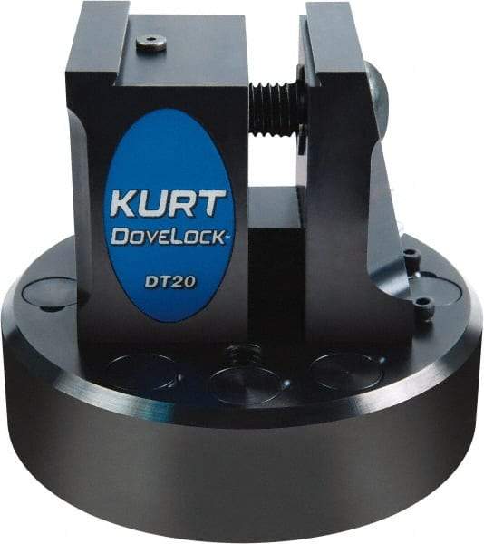 Kurt - 2" Jaw Width, 3-3/4" High x 4.47" Long x 4-15/32" Wide Dovetail Vise - For Use with 4 & 5 Axis Workholding Systems - Strong Tooling