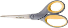 Ability One - 3" LOC, 8" OAL Titanium Scissors - Ambidextrous, Bent Handle, For Sticky Residues - Strong Tooling