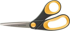 Ability One - 4" LOC, 8" OAL Titanium Scissors - Ambidextrous, Straight Handle, For Sticky Residues - Strong Tooling