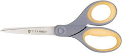 Ability One - 4" LOC, 7" OAL Titanium Scissors - Ambidextrous, Straight Handle, For Sticky Residues - Strong Tooling