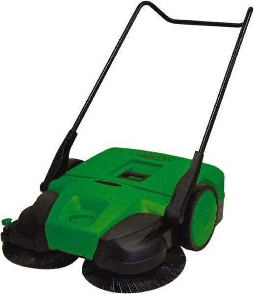 Bissell - 38" Sweeping Width, Triple Brush Walk Behind Sweeper - Manual Push, 1.76 Cu Ft Capacity - Strong Tooling