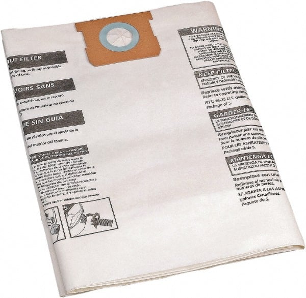 Shop-Vac - Pack of (3) 15-22 Gal Paper Vacuum Bags - Strong Tooling