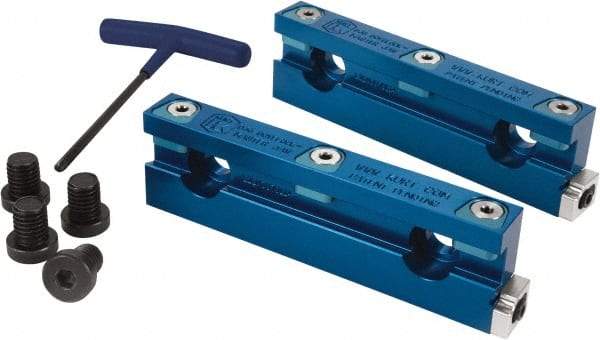 Kurt - 6" Jaw Width, 43.82mm Jaw Height, 0.775" Jaw Thickness, Quick Change Jaw System Vise Jaw Sets - Aluminum, Bolt-On, 2 Jaws, Soft Jaws - Strong Tooling