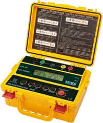 Extech - 0.002 to 2 k Ohm, LCD Display Earth Ground Resistance Tester - AA Battery, 2 mA Current, 820 Hz - Strong Tooling