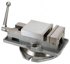 Interstate - 6" Jaw Width, 6" Jaw Opening Capacity, Horizontal Swivel Machine Vise - Manual Operation, 6,613 Lb Capacity, 1 Station, 19-1/8" Long x 6-7/32" High x 1-3/4" Deep, 1-1/2" Jaw Height - Strong Tooling