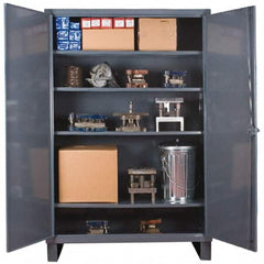 Durham - 4 Shelf Locking Storage Cabinet - Steel, 48" Wide x 24" Deep x 78" High - Strong Tooling